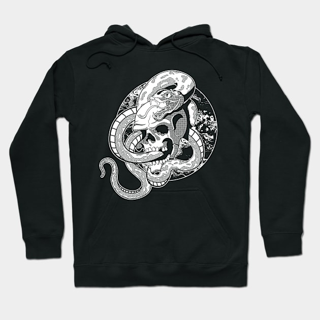 skull serpant Hoodie by BAHMcreations